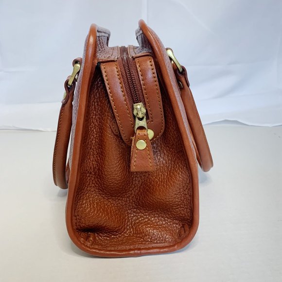 Vintage Liz Claiborne Pebbled Leather Satchel Bag - Picture 5 of 10